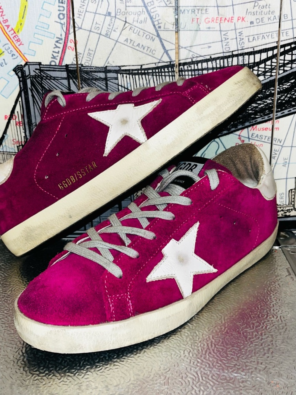 Golden Goose Super Star Suede Purple Pink  low tops - Picture 4 of 8